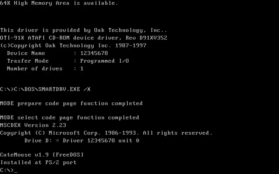 sistema operativo MS DOS